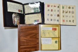 EPHEMERA AND POSTAL HISTORY, three albums containing an unusual collection of Arms and Crests,