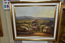 EDWARDS (20TH CENTURY) a rural landscape, signed bottom left, oil on canvas laid on board, framed,