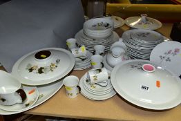 TWO ROYAL DOULTON PART DINNER SERVICES, 'Pillar Rose' pattern (T.C 1011) comprises two tureens and