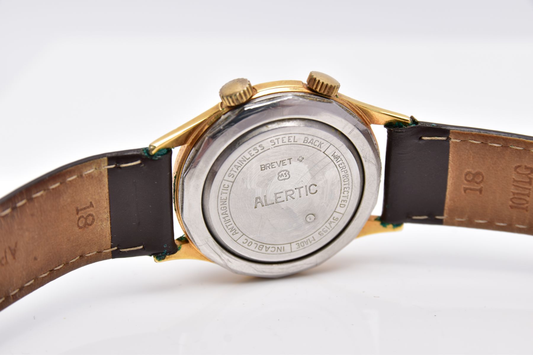 A GENT'S 'RADO' ALARM WRISTWATCH, hand wound movement, round champagne dial signed 'Radio Alarm, - Image 4 of 5