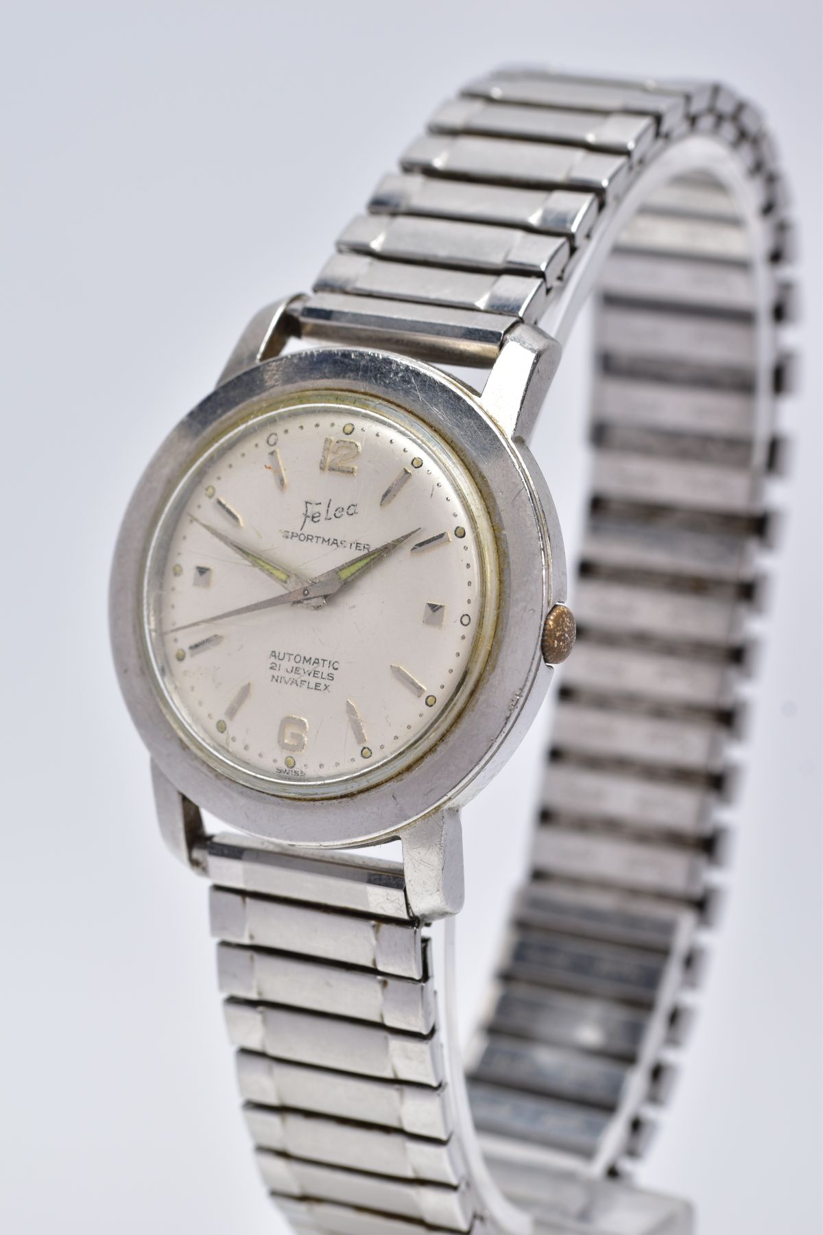 A GENTS 'FELCA SPORTSMASTER' WRISTWATCH, round silver dial signed 'Felca Sports master, - Image 3 of 5