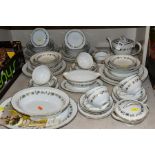 NORITAKE 'GOLD VINE' DINNERWARES, comprising eight dessert bowls, eight breakfast bowls, eight