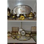 A COLLECTION OF METALWARES AND COLLECTABLES, including a Sawyers View-Master and ten packets of