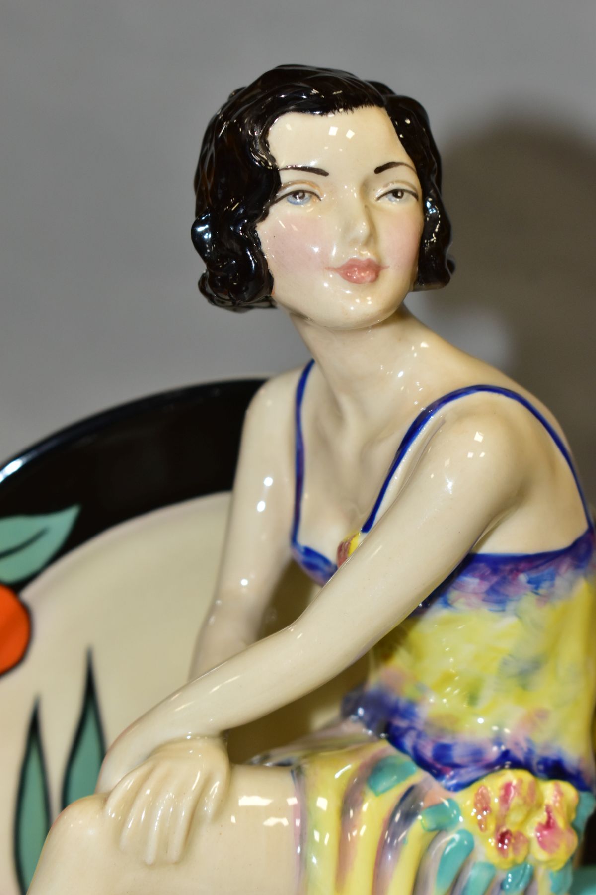 A BOXED LIMITED EDITION KEVIN FRANCIS CERAMICS FIGURE, 'Young Clarice Cliff - Renaissance' by Andy - Image 6 of 6