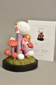 DOUG HYDE (BRITISH 1972) 'MAKE A WISH', limited edition sculpture of a girl and her doll,