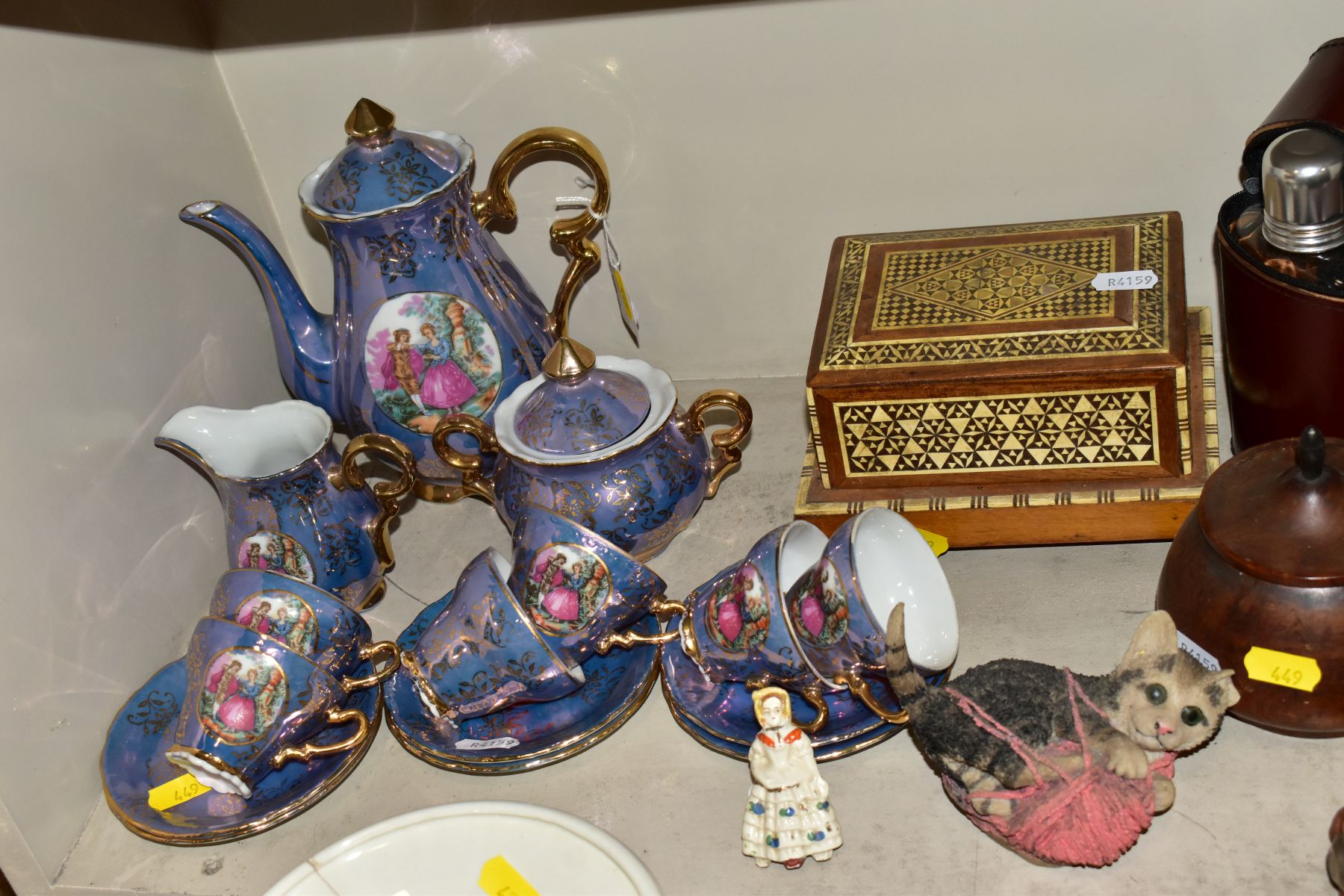 VARIOUS SUNDRY ITEMS, CONTINENTAL LUSTRE COFFEE SET, ETC, to include a Veleon tripod in carry - Image 2 of 10