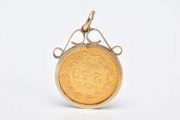 A MOUNTED 2.5 SCUDI COIN PENDANT, dated '1855', to the obverse depicts 'PIVS IX PON MAX AN X',