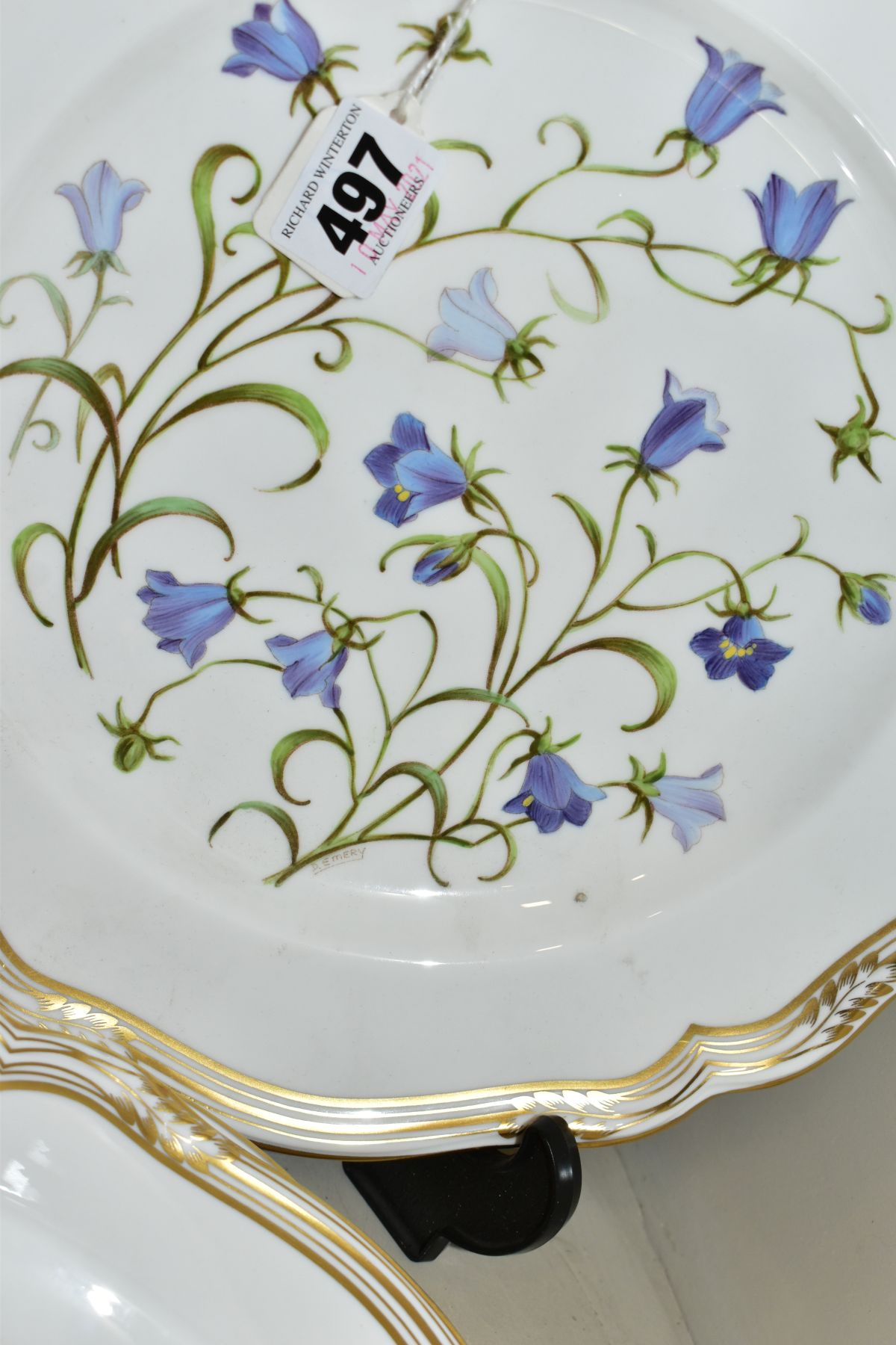 A SET OF SIX SPODE 'WILDFLOWER SERIES' PLATES, 'Harebell' No.1, 'Buttercup' No.2, 'Meadow - Image 13 of 13