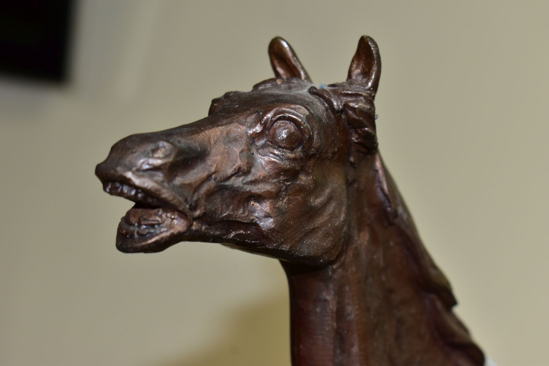 AFTER PIERRE JULES MENE 'A LA BARRIERE' a bronze sculpture of a horse beside a fence, bears a - Image 7 of 7