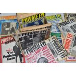 PRIVATE EYE MAGAZINE, a collection of 188 copies of Private Eye, 184 editions from 1966-1974,