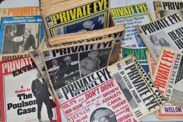 PRIVATE EYE MAGAZINE, a collection of 188 copies of Private Eye, 184 editions from 1966-1974,