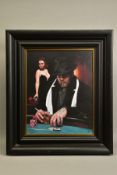 VINCENT KAMP (BRITISH CONTEMPORARY) 'NOT DONE YET' a limited edition print of a gambler in a