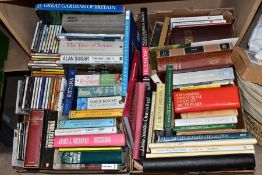 TWO BOXES OF BOOKS AND CDS including cookery interest, gardening interest, novels, etc, Ward
