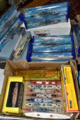 A COLLECTION OF BOXED AND UNBOXED SHIP MODELS, to include Dinky Toys Submarine Chaser, No.673,