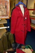 LADIES CLOTHING AND ACCESSORIES, ETC, to include John Partridge duffle coat - chest 36, John