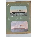 POSTCARDS, an album containing approximately one hundred and thirty Commercial Shipping postcards