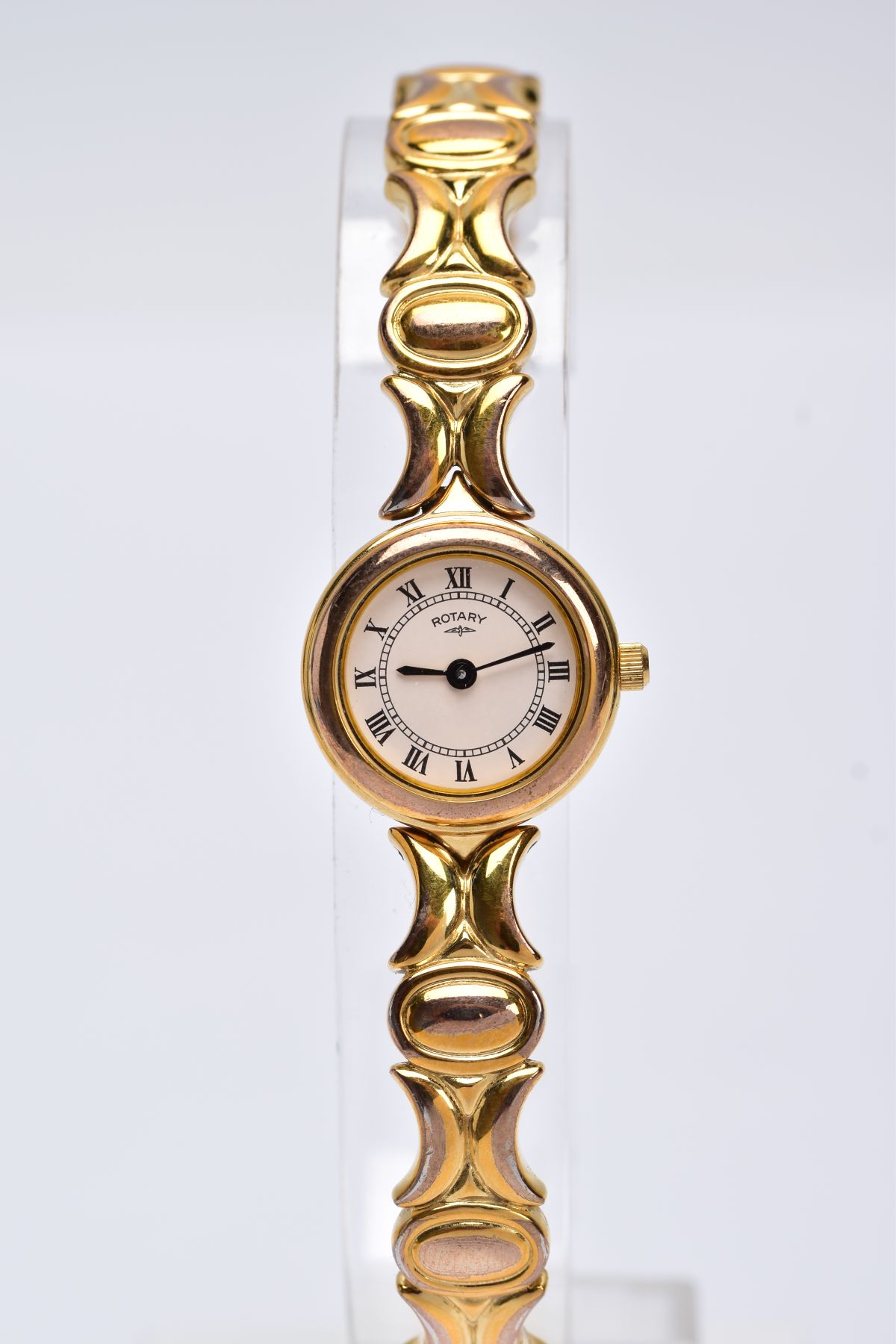 A LADY'S 'ROTARY' WRISTWATCH, quartz movement, round cream dial signed 'Rotary', Roman numerals,