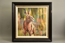 DEBBIE BOON (BRITISH CONTEMPORARY) 'POISED FOR ACTION' a limited edition print of Hare 57/195,