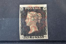 GB 1840 PENNY BLACK P4 AG 4m