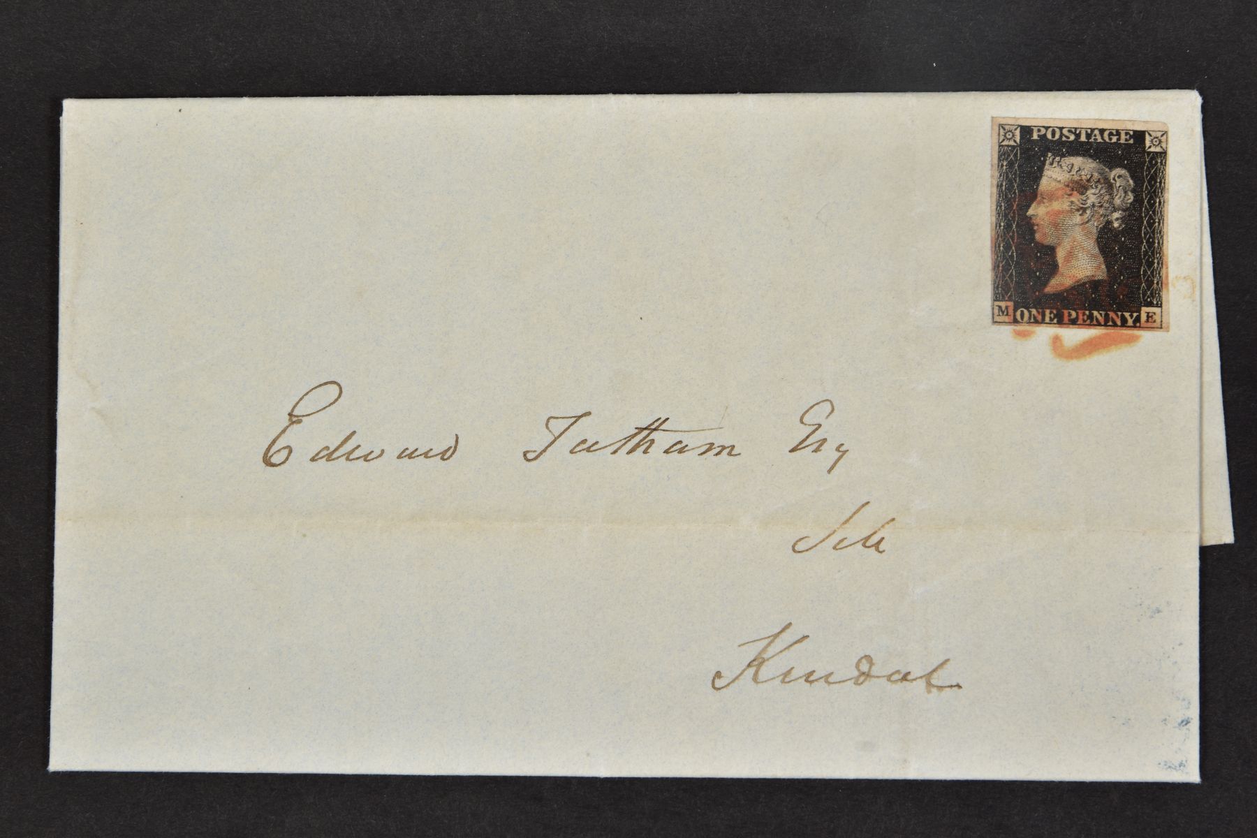 GB 1840 PENNY BLACK ME 4 margins (just) on cover