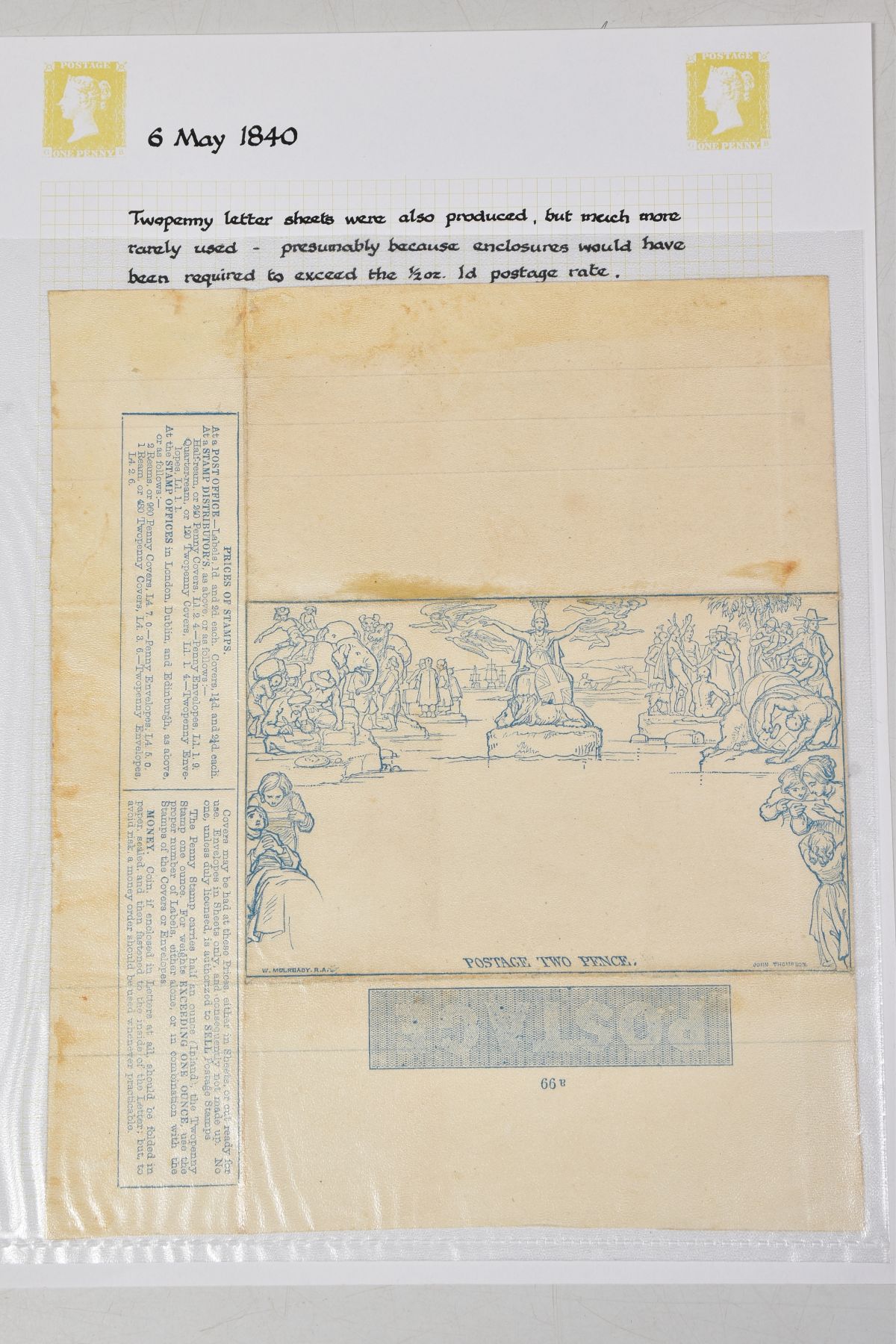 GB 1840 COLLECTION OF USED AND UNUSED MU/READY LETTER SHEETS AND ENVELOPES comprising penny - Image 5 of 6