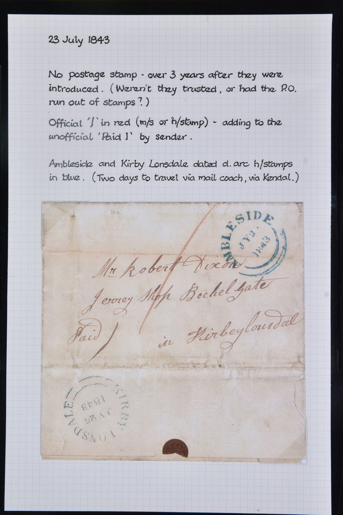 SOUTH LAKES AND CARTMEL POSTAL HISTORY COLLECTION with many postcards with some postmark interest, - Image 8 of 20