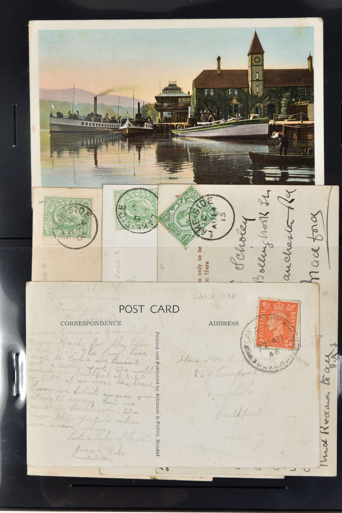 SOUTH LAKES AND CARTMEL POSTAL HISTORY COLLECTION with many postcards with some postmark interest, - Image 5 of 20