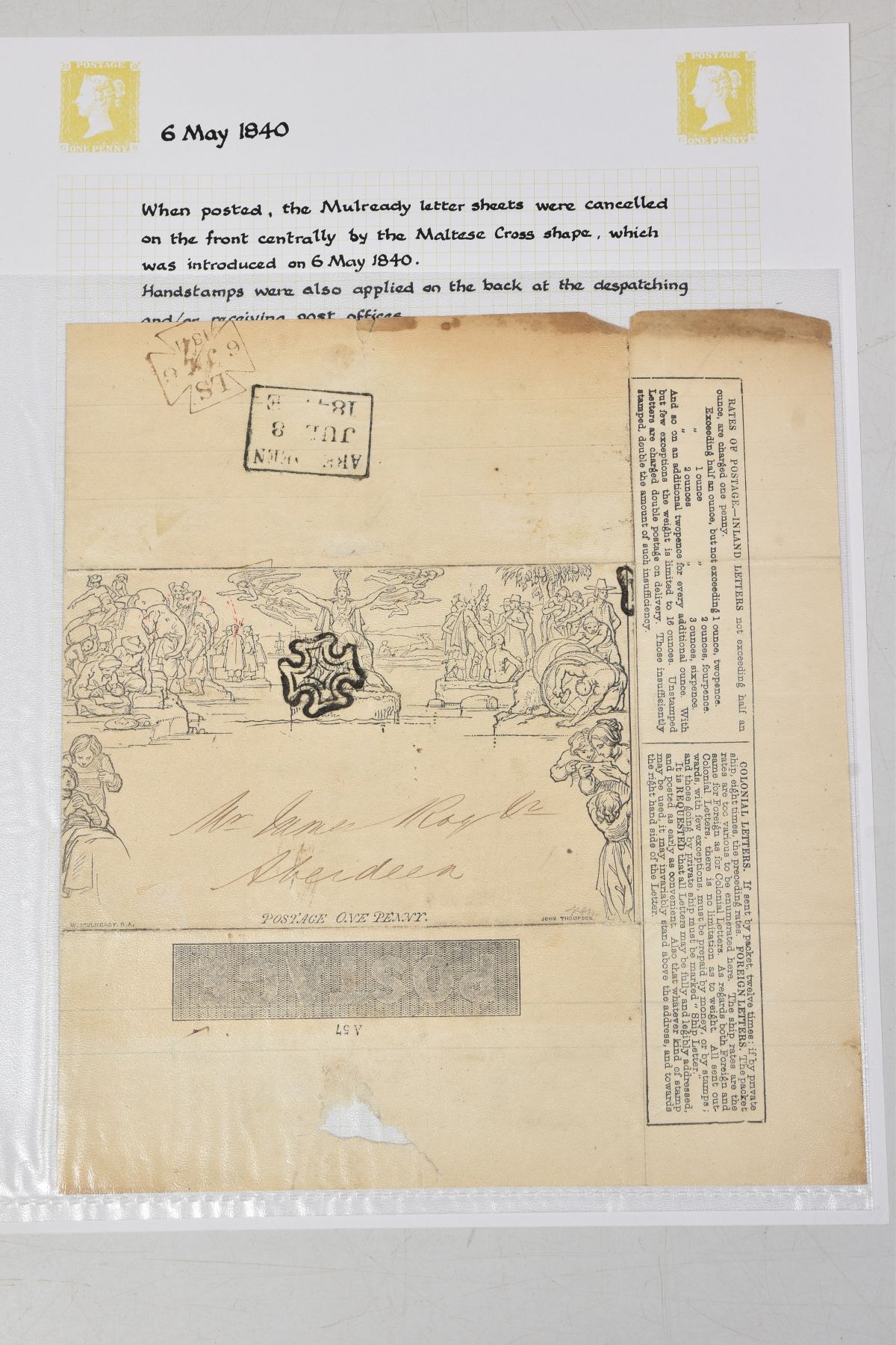 GB 1840 COLLECTION OF USED AND UNUSED MU/READY LETTER SHEETS AND ENVELOPES comprising penny - Image 3 of 6