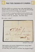 6TH MAY 1840 COVER 'PAID IN CASH', no stamps available cover, Appleby to Kirby Stephens