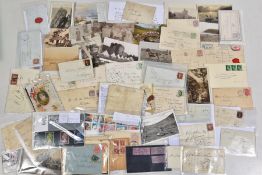 INTERESTING BUNDLE OF POSTAL HISTORY AND POSTCARDS relating to Lake District area, noting Penny