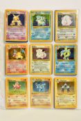 A COMPLETE POKEMON BASE CARD SET, cards in very good condition but a few have very minor edge wear