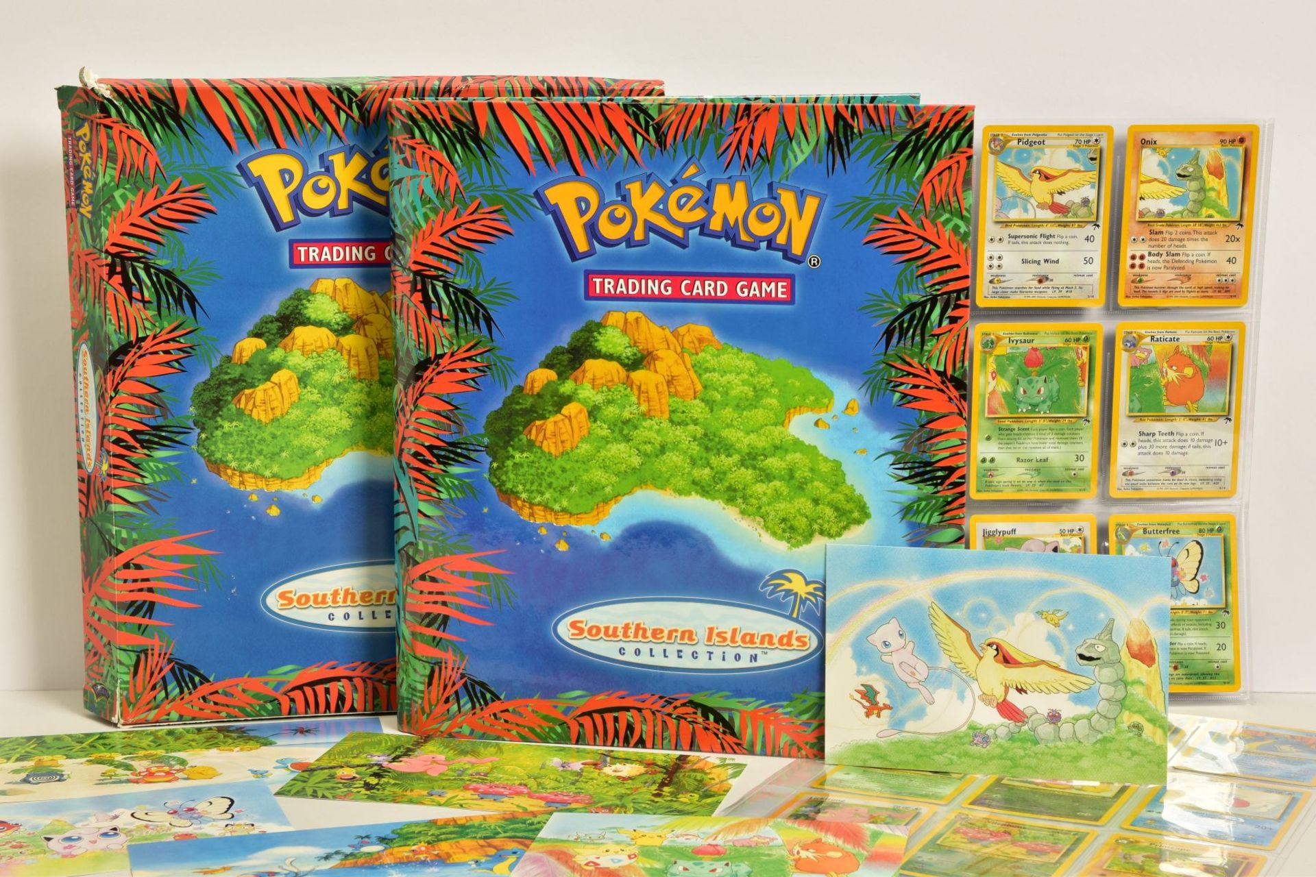 A COMPLETE POKEMON SOUTHERN ISLANDS COLLECTION CARD SET, in original presentation folder with