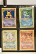 A COMPLETE 1ST EDITION POKEMON BASE CARD SET, cards all in very good condition except that Pidgeotto