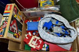 A QUANTITY OF ASSORTED LEGO, 1970's onwards, includes damaged box for set No 3, assorted