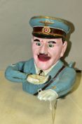 A MODERN CAST IRON MONEY BOX IN THE FORM OF ADOLF HITLER SALUTING, height approximately 15cm,