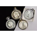 FOUR OPEN FACE POCKET WATCHES, three 'Ingersoll' watches and a 'Westclox, pocket Ben', each with