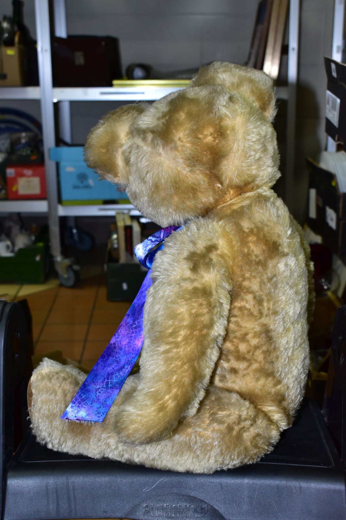 A CHAD VALLEY GOLDEN PLUSH TEDDY BEAR, plastic amber and black eyes, vertically stitched nose, - Image 3 of 4