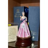 A BOXED ROYAL DOULTON LIMITED EDITION FIGURE, 'To Celebrate the 80th Birthday of H.M. Queen