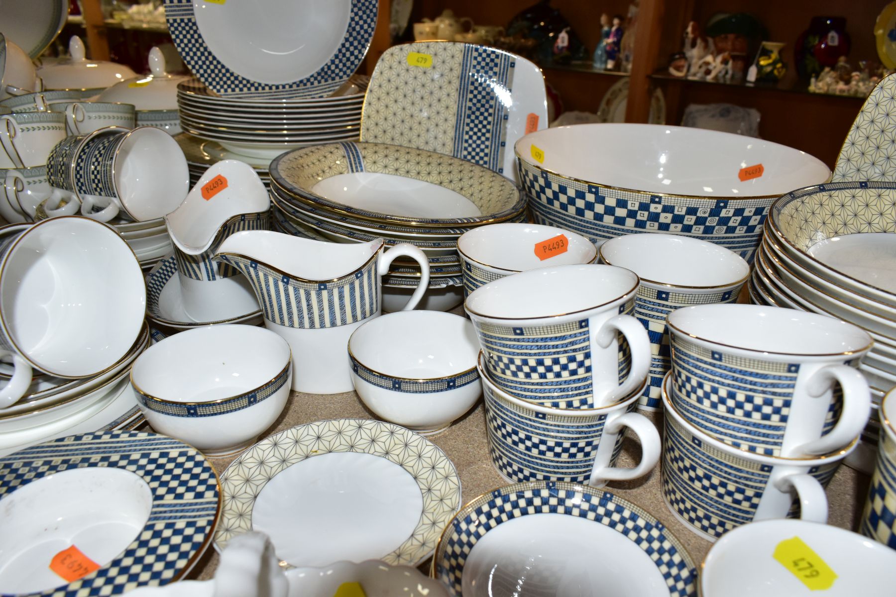 WEDGWOOD 'SAMURAI' DINNER WARES, comprising four meat plates, lengths 39cm x 2 and 35.5cm x 2, - Image 7 of 10