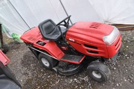 AN MTD E/165 RIDE ON LAWN MOWER with a Briggs and Stratton 16.5Hp Twin 2 engine and grass bag (