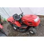 AN MTD E/165 RIDE ON LAWN MOWER with a Briggs and Stratton 16.5Hp Twin 2 engine and grass bag (