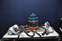A VAX POWA 4000 CARPET CLEANER with nozzle, accessories and pipework, a Tesco pull along vacuum