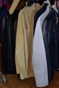 TEN LADIES LEATHER AND PIGSKIN JACKETS/SHIRTS, to include Paul Costello (16), Liz Clabourne (M),