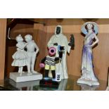 FOUR CERAMIC FIGURES, comprising a Coalport limited edition 'Bertie Bassett', no 394/1500, a