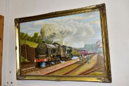 PAINTINGS AND PRINTS, ETC, to include Douglas Baker 'LMS 45520 Llandudno' steam train, oil on