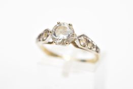 A 9CT GOLD CUBIC ZIRCONIA DRESS RING, ring size N, hallmarked 9ct gold, approximate gross weight 2.9
