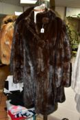 LADIES FUR COATS, HATS, etc, comprising a dark brown mink jacket by Blaiwai, 53 across the back x