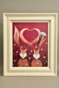 JENNIFER HOGWOOD (BRITISH 1980) 'SHARE THE LOVE', a limited edition print of two hares 4/125, signed