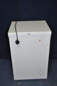 A CURRYS ESSENTIAL CHEST FREEZER 55cm wide (PAT pass and working at -18 degrees)
