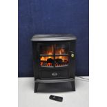 A DIMPLEX BF20N LOG BURNER EFFECT FAN HEATER with remote (PAT pass and working)